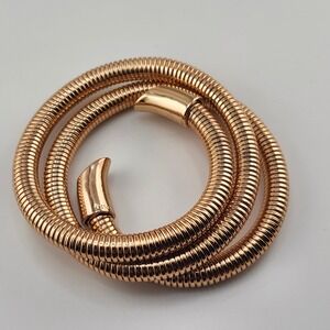 Vince Camuto Rose Gold Tone Flexible Coil‎ Snake Cuff Bracelet Bangle